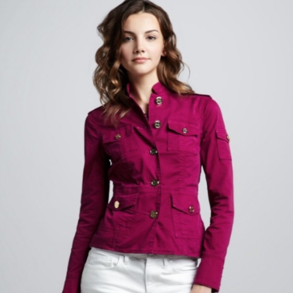 Tory Burch Sgt. Jacket Medium Coat Reva Button